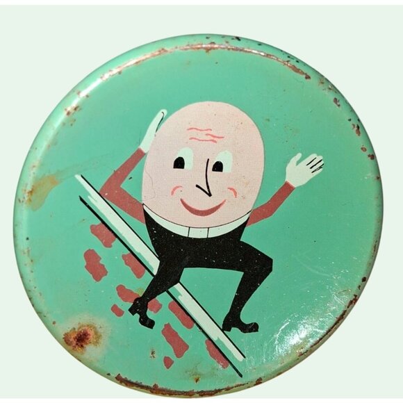 Set Of 4 Vintage Humpty Dumpty Metal Drawer Knobs Pulls Hardware 1950s Unique De - Picture 4 of 7